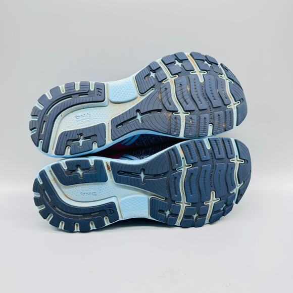 Brooks Shoes Womens 11.5 Blue Fuchsia Ghost 14 Cushioned Road Running Shoes - Picture 9 of 11